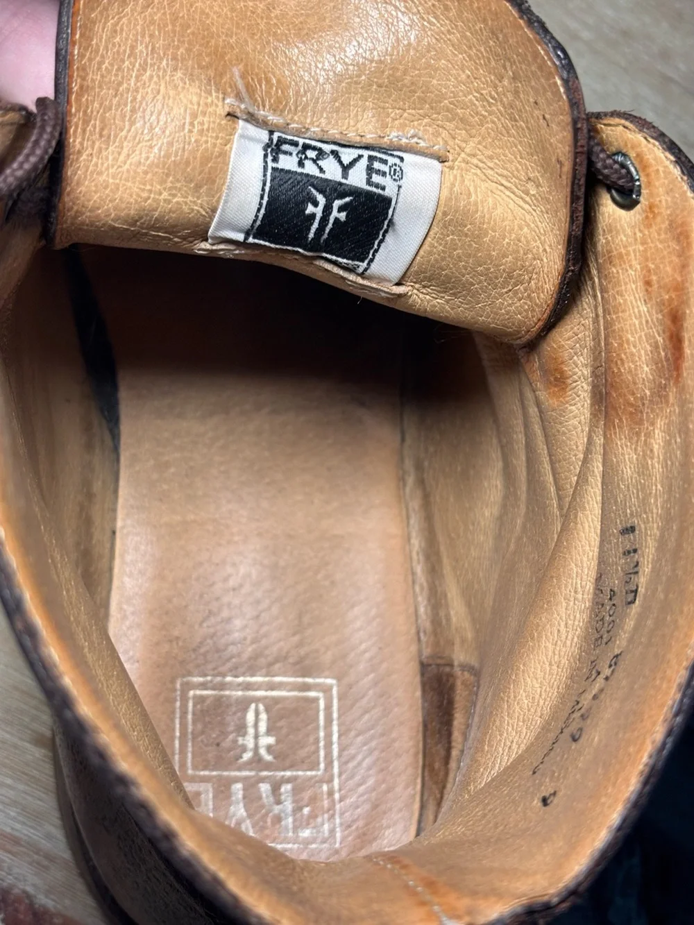 Vintage Frye Brown Leather Lace Up Boots Men’s 11.5D Soles Need Repair